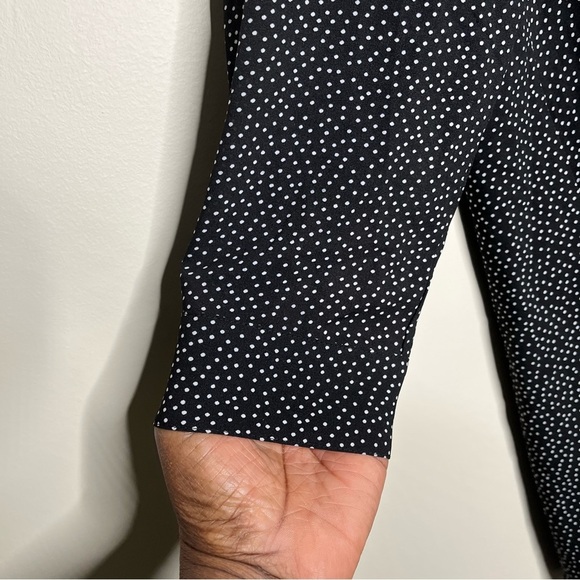 J. Crew Factory Oversized Long Sleeve Polka Dot Button Front Swing Dress SZ XL - Picture 8 of 13